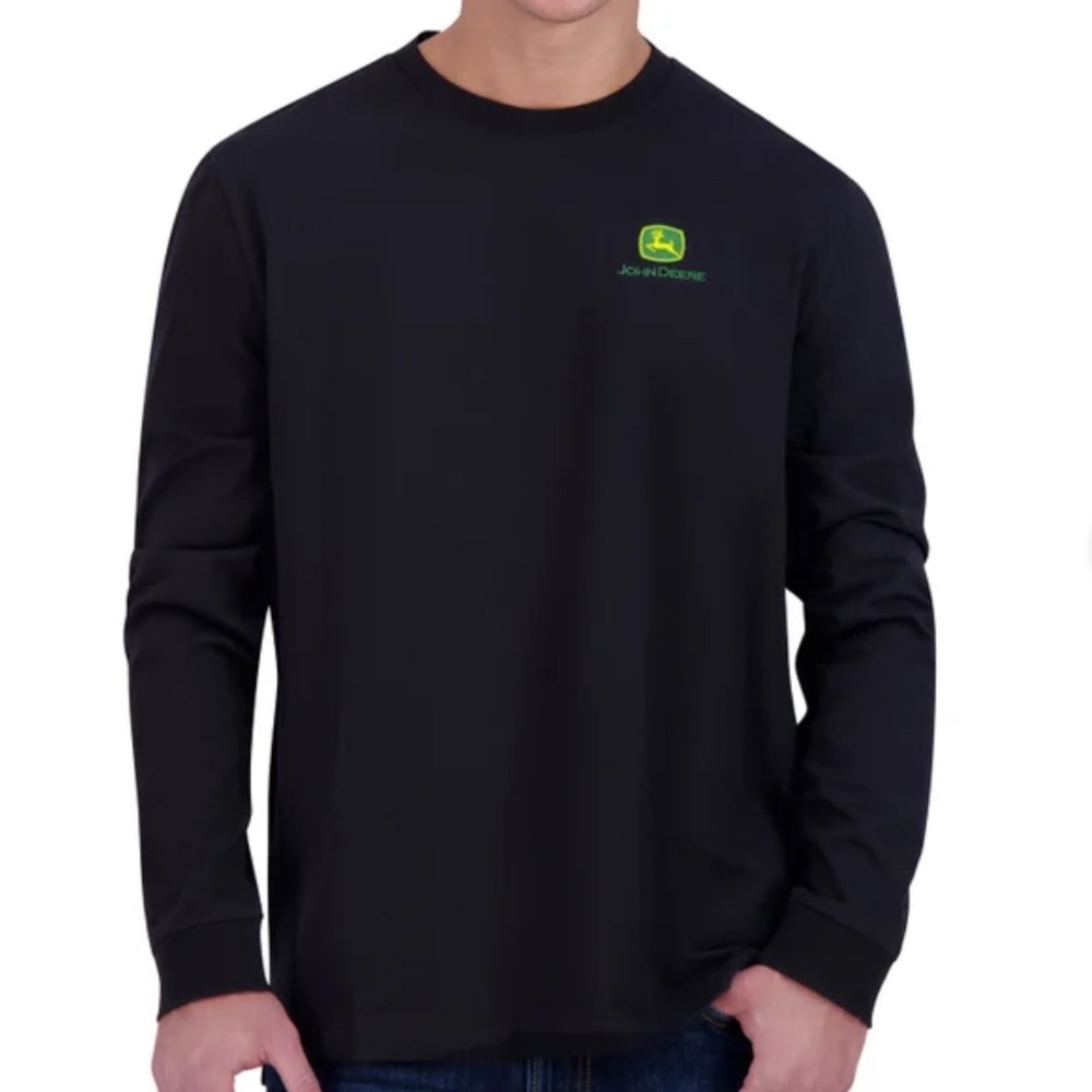 NWT John Deere Black Long Sleeve T Shirt black color Size M And Size S